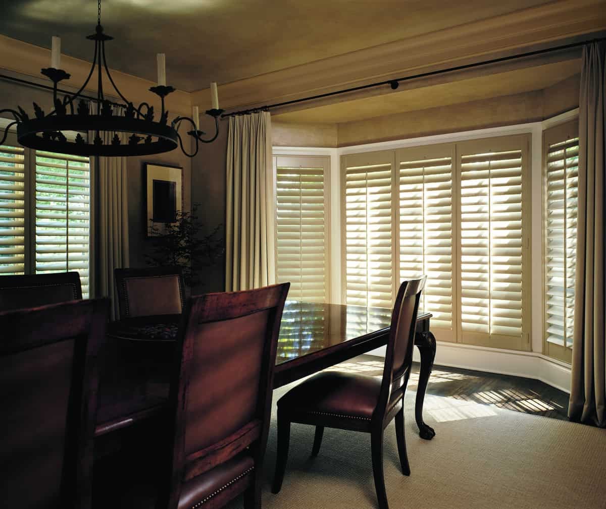Heritance® Hardwood Shutters near Beachwood, Ohio (OH), that make your home cozy for the holidays.